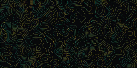 Smooth flowing abstract map contours with depth layers for modern digital artwork