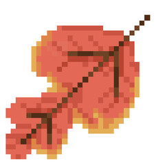 Autumn leaf pixel art