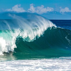 Powerful ocean wave crashing (1)