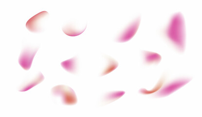 Pink Gradient Abstract Blob Vector Set