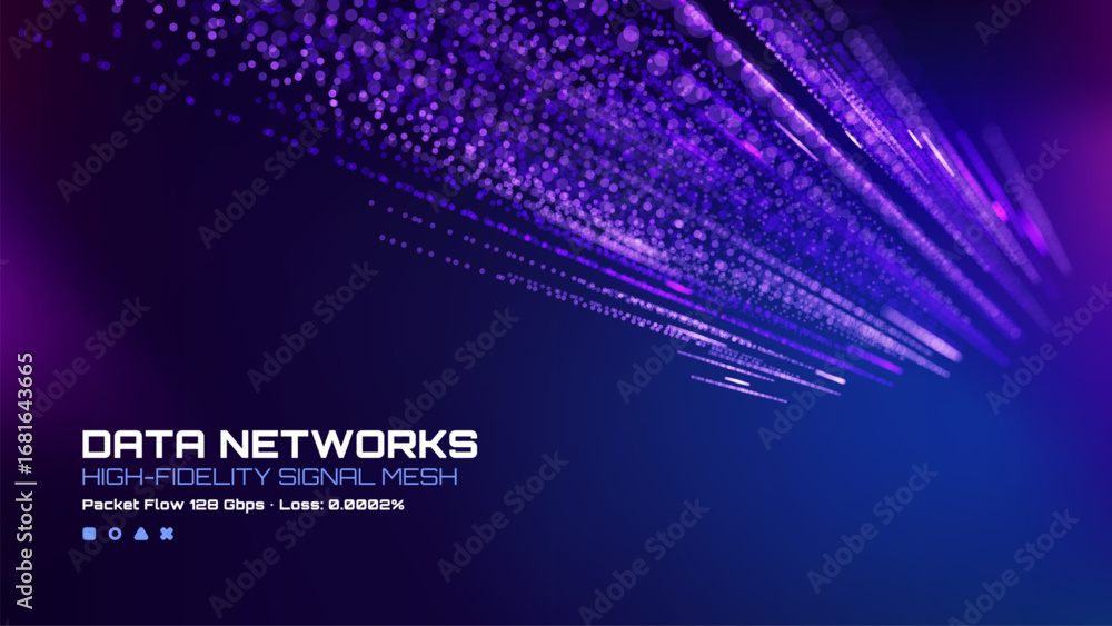 Aufkleber data networks with high-fidelity signal mesh background. modern digital communication concept for te
