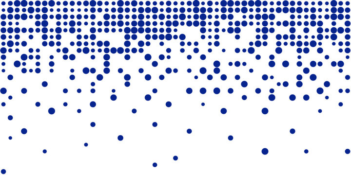 Exploding square dot elements dispersing from the grid background forming a visual of disintegration digital fade and abstract noise suitable for vector technology concept