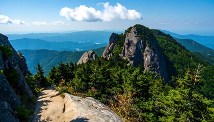 Obraz premium Mountain vista with trail