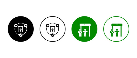 security check icon vector illustration. security check icon in flat style - stock vector.