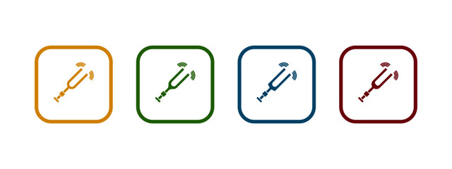 tuning fork icon vector illustration. tuning fork icon in different color design.