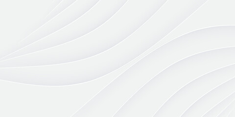Abstract white and gray color, modern design stripes background with geometric round shape. abstract background.