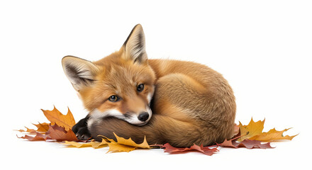 Obraz premium red fox isolated on white