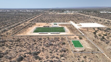 Palapye Sports complex near Morupule in Central Botswana, Africa