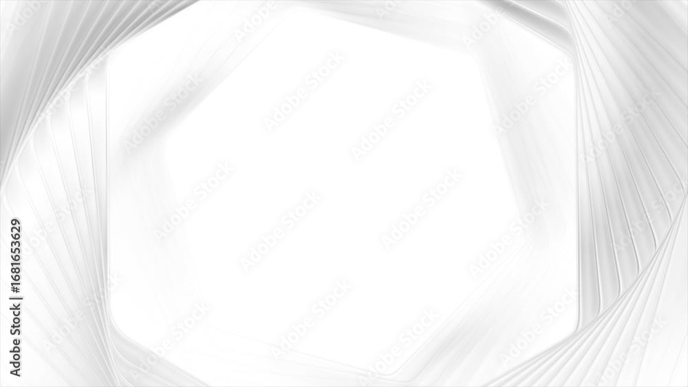 Poster white glossy hexagons abstract futuristic tech pattern background. seamless looping spiral art motio