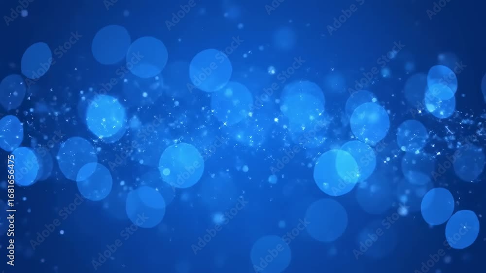Poster magical blue bokeh background - abstract blue background with glittering lights and bokeh effects, c
