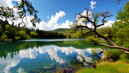 lake in the mountains