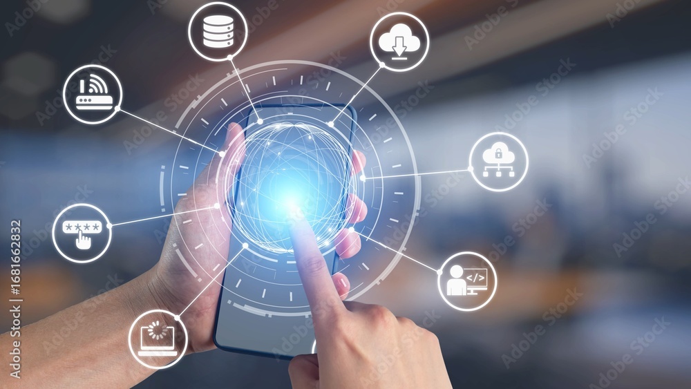 Aufkleber cloud computing, cloud strategy, and cloud technology transforming digital infrastructure with scala
