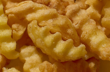 Crispy crinkle cut fries served hot and fresh
