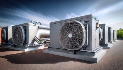 hvac motor and ducts exposed for maintenance digital