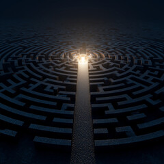 Puzzle Piece Maze with Central Light Source