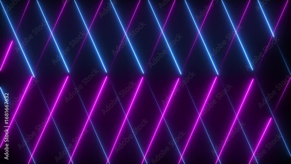 Poster abstract neon glowing line icon animation. abstract neon glowing line icon animation .seamless loop 
