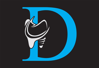 Dental Logo Design. Dentist Logo with latter D