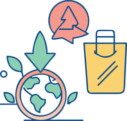 Sustainable shopping and environmental protection concept