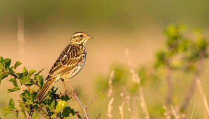 Fototapeta premium Small bird perched on branch (3)