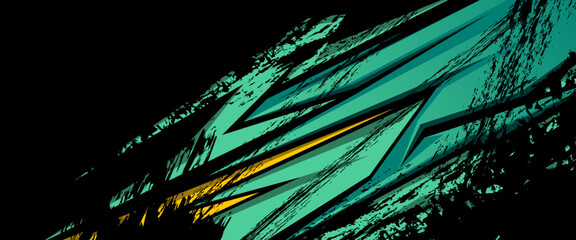 Car wrap design vector.Graphic abstract stripe racing background designs for vehicle, rally, race, adventure and car racing livery