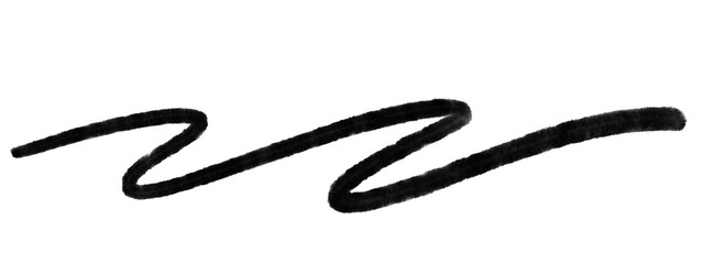 Freehand horizontal dividing lines, black, isolated on background