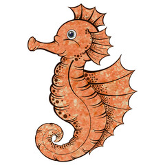 Seahorse is a digital painting.