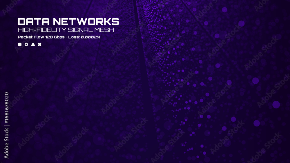 Aufkleber data networks visualized with high-fidelity signal mesh background, showing digital communication an