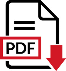 PDF file format icons . PDF file download symbols. Format for texts, images, vector images, videos, interactive forms, Vector illustration !