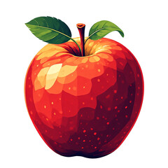 red apple isolated on white