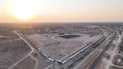 Letlhakane Sports Complex located in Central Botswana, Africa