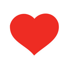 Simple Red Heart Illustration Symbol of Love and Romance on White Background, Expressing Affection and Connection
