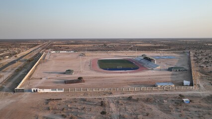 Letlhakane Sports Complex located in Central Botswana, Africa