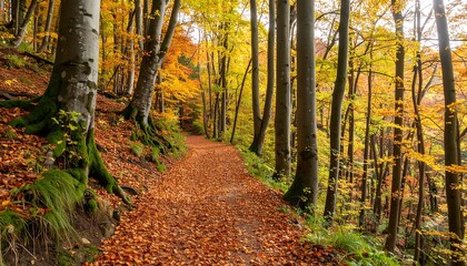 Obraz premium Autumn forest path (3)