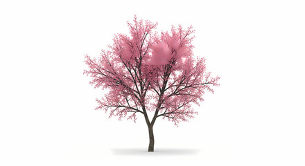 Obraz premium pink tree isolated on white