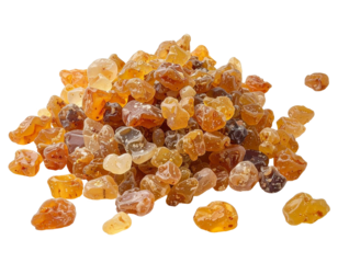 pieces of incense and myrrth isolated on transparent background, png