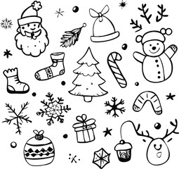  Christmas Festive Icon, Santa Hats, Christmas Tree File,Sunflakes