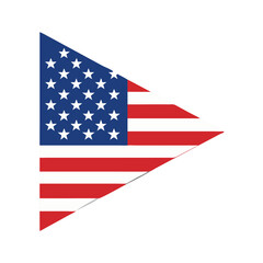 Vector art of american flag triangle, a patriotic symbol of the united states of america, representing freedom and independence