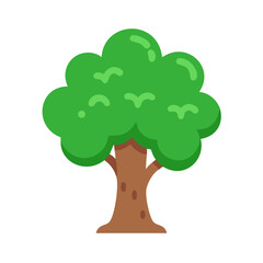 Illustration of a tree, representing nature, growth, and the environment in a simple and stylized design