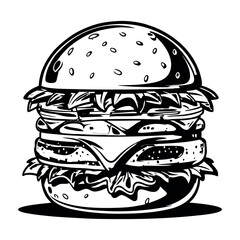 Hamburger Graphic Illustration
