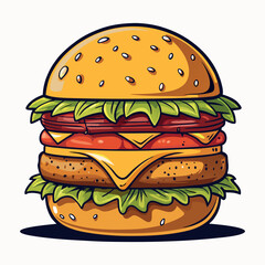 Hamburger Graphic Illustration
