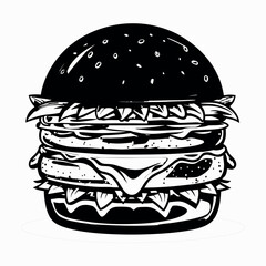 Hamburger Graphic Illustration
