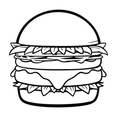 Hamburger Graphic Illustration
