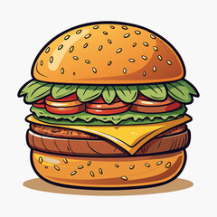 Hamburger Graphic Illustration
