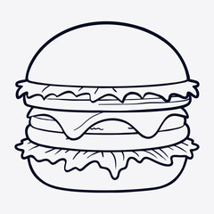 Hamburger Graphic Illustration
