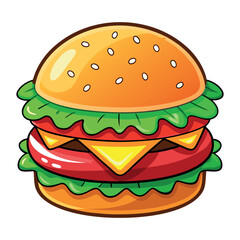 Hamburger Graphic Illustration
