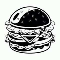 Hamburger Graphic Illustration
