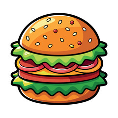 Hamburger Graphic Illustration
