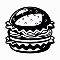 Hamburger Graphic Illustration
