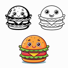 Hamburger Graphic Illustration
