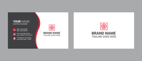 Double-sided creative business card template design for corporate business, Professional and modern visiting card.	